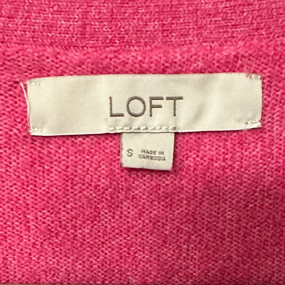 LOFT Vibrant Pink Cardigan Sweater - Picture 3 of 5